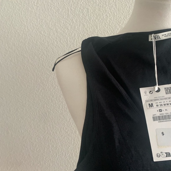 Zara Black Fitted Tank Top - Picture 4 of 4